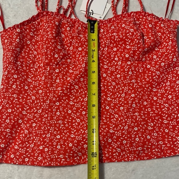 Zara Red Floral Camisole Top - Picture 6 of 7